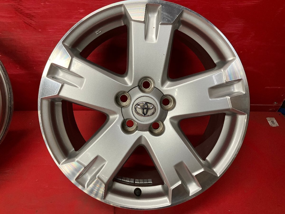 【送料無料】中古 トヨタ純正 18x7.5+45 114.3-5H アルファード、ハリアー等 アルミホイール4本SET【46031906】_画像6