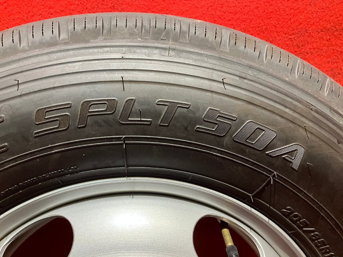 【個人宅配送不可】新車外し品 205/85R16 16×5.5J 127-8TC 6H 2022～2023年製 エルフ等 タイヤ＆ホイール4本SET【47139884】_画像4