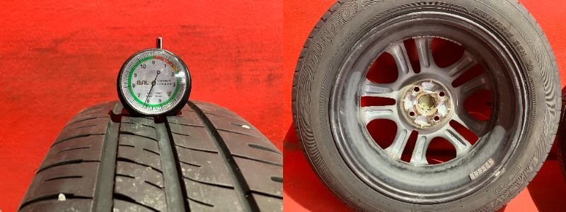 【送料無料】中古 マツダ デミオ純正 185/60R16 16x5.5+40 100-4H タイヤ＆ホイール４本SET【47138770】の画像10