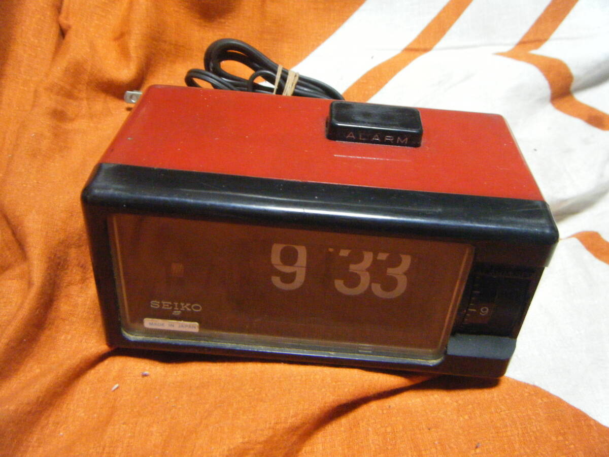 ●SEIKO セイコー パタパタ デジタル アラームクロック alarm clock 置時計 DP690T 目覚まし 当時物 昭和レトロ●の画像1