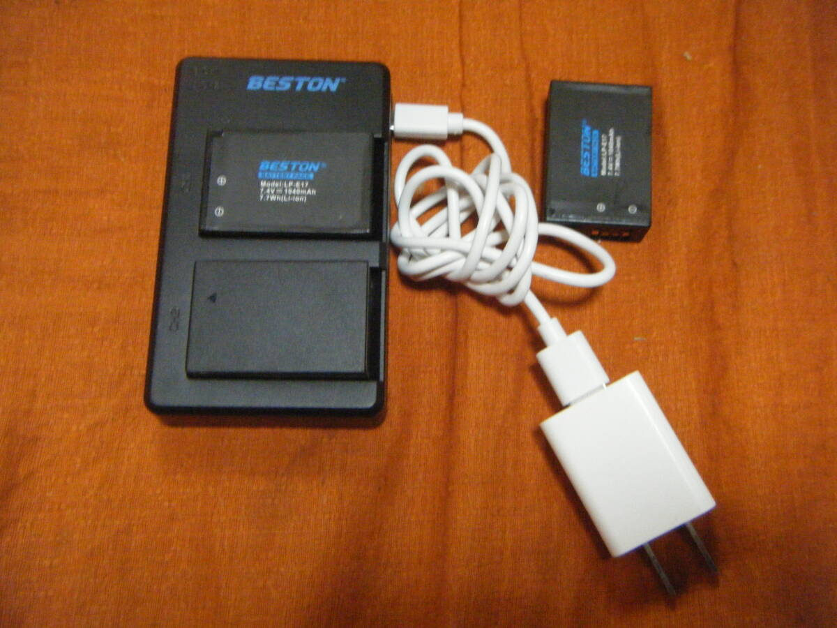 ●キヤノン 互換バッテリー LP-E17付き BESTON USB AC充電器●の画像1