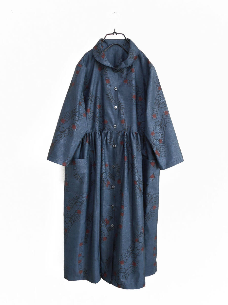  грязь Ooshima эпонж, взрослый Hanamaru воротник талия gya The - платье пальто | кимоно переделка 