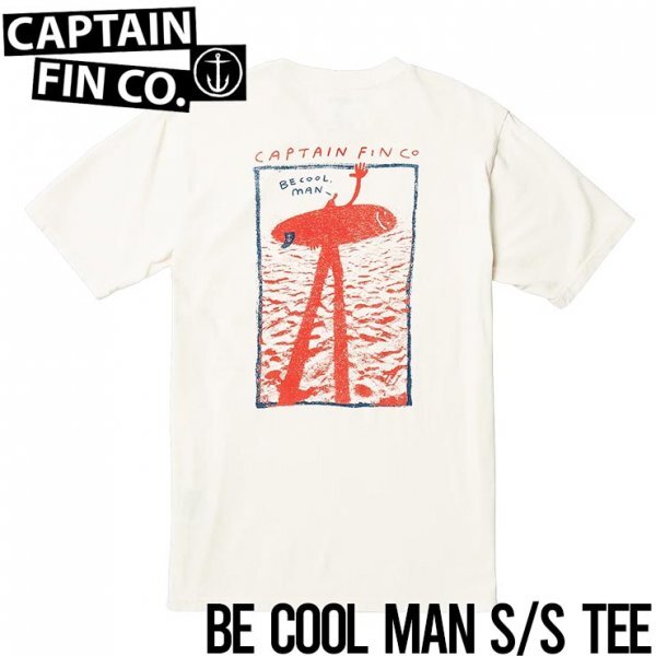 【送料無料】半袖TEE Tシャツ CAPTAIN FIN キャプテンフィン BE COOL MAN S/S TEE 21A3512404 日本代理店正規品 Mサイズ_画像1