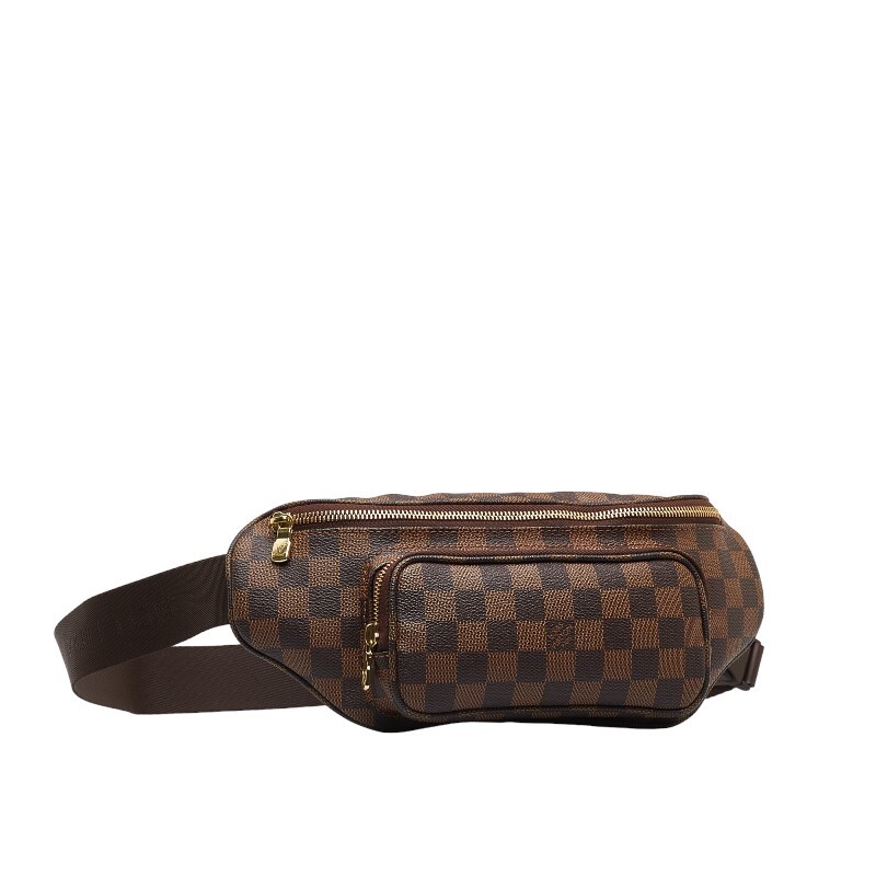  Louis Vuitton Damier bam сумка meru vi -ru сумка "body" сумка-пояс N51172 Brown PVC кожа LOUIS VUITTON [ б/у ]