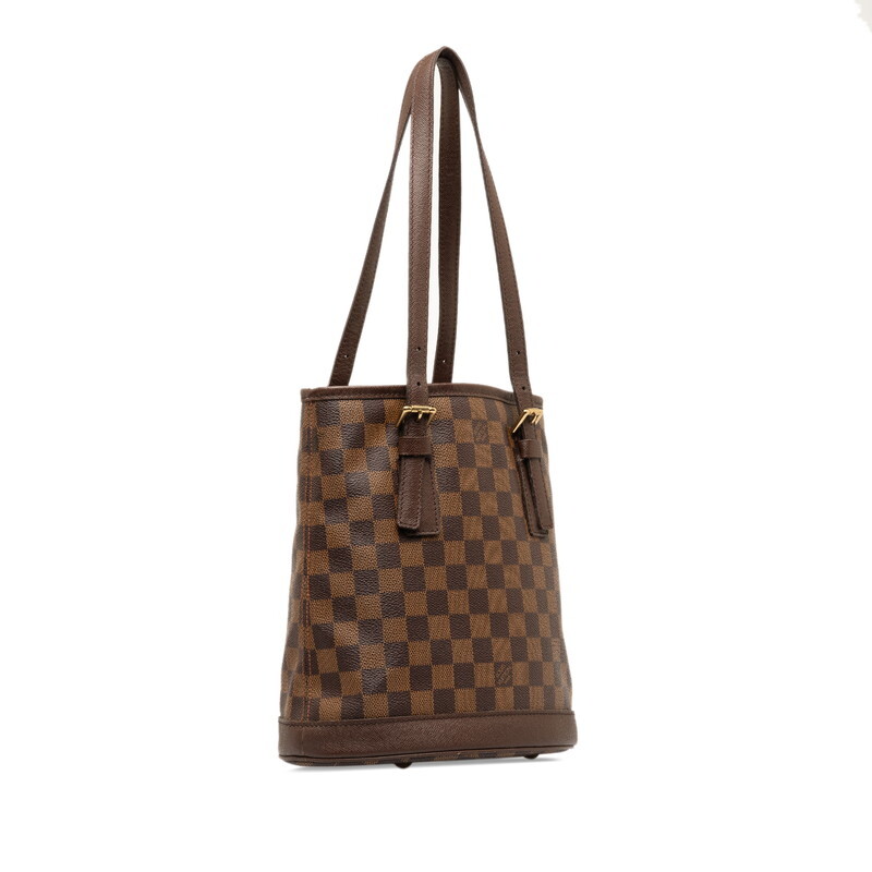 ルイ ヴィトン ダミエ マレ トートバッグ ショルダーバッグ バケツ N42240 ブラウン PVC レザー レディース LOUIS VUITTON 【中古】_画像3