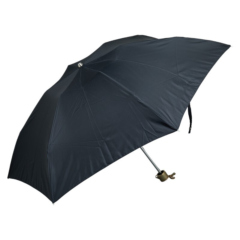 サンローラン 日傘 折りたたみ傘 ブラック ポリエステル レディース SAINT LAURENT 【中古】_画像1