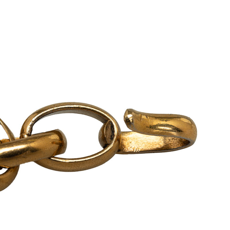 Chanel Logo plate цепь колье Gold металлизированный женский CHANEL [ б/у ]