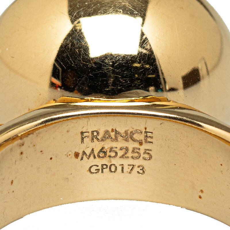  Louis Vuitton crystal кольцо кольцо M65255 Gold серый металлизированный женский LOUIS VUITTON [ б/у ]
