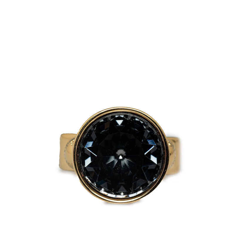  Louis Vuitton crystal кольцо кольцо M65255 Gold серый металлизированный женский LOUIS VUITTON [ б/у ]