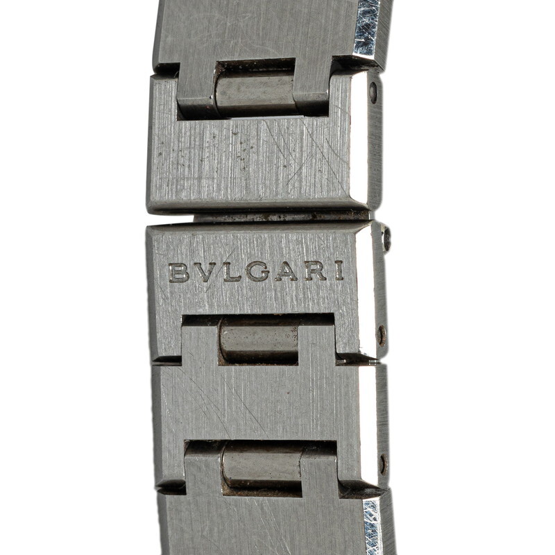 ブルガリ ブルガリブルガリ 12Pダイヤ 腕時計 BB26SS クオーツ ブラック文字盤 ステンレススチール レディース BVLGARI 【中古】の画像8