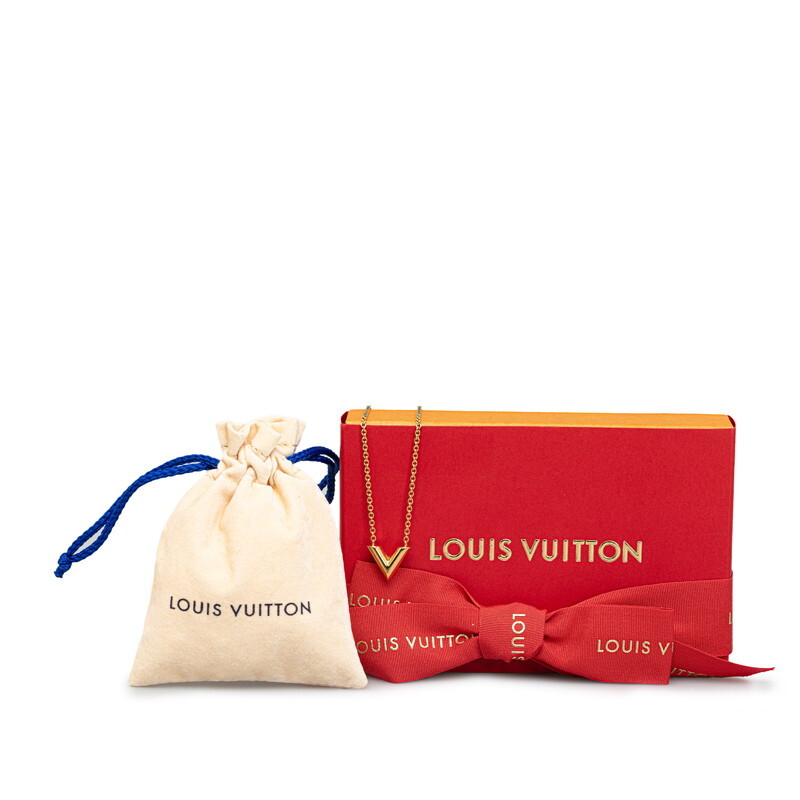 ルイ ヴィトン エッセンシャルV ネックレス M61083 ゴールド メッキ レディース LOUIS VUITTON 【中古】_画像6