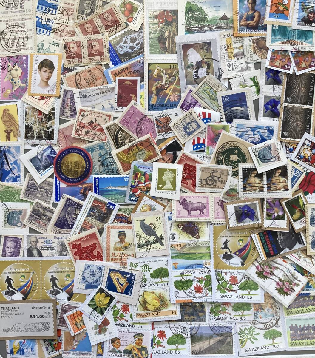 ★使用済み 外国切手 海外切手 紙付き 200gの画像5