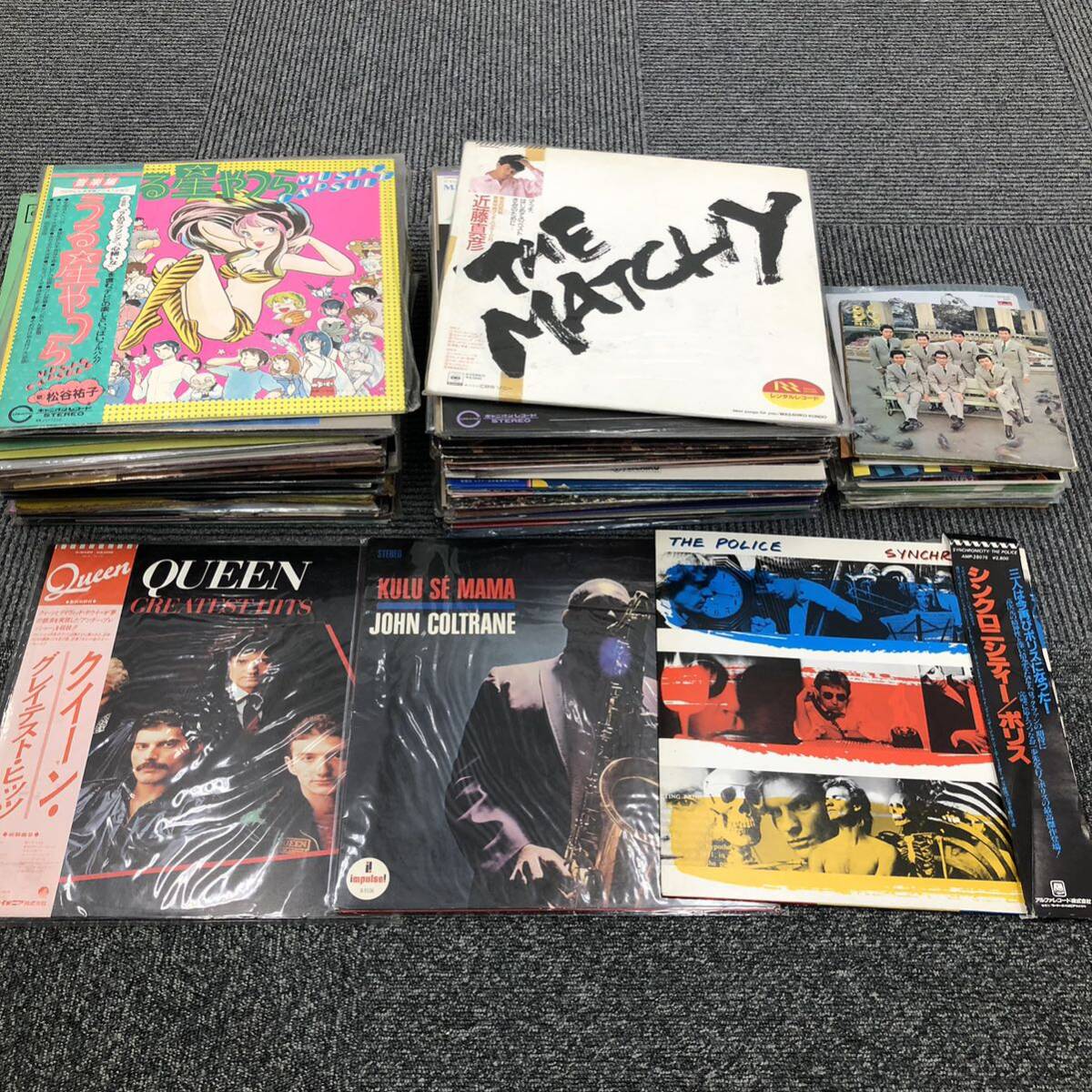 レコード 大量 まとめ セット LP SP ジャンク クイーン シンクロニシティー うる星やつら マッチ 洋楽 ジャズ オーケストラの画像1