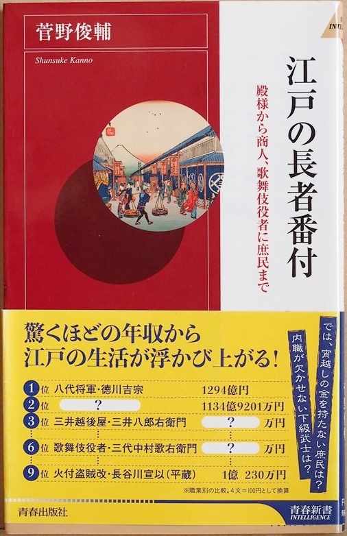 ★送料無料★ 『江戸の長者番付』 驚くべき年収ランキング 江戸のリアルな生活事情が見えてくる 江戸のリアルな生活事情 菅野俊輔_画像1