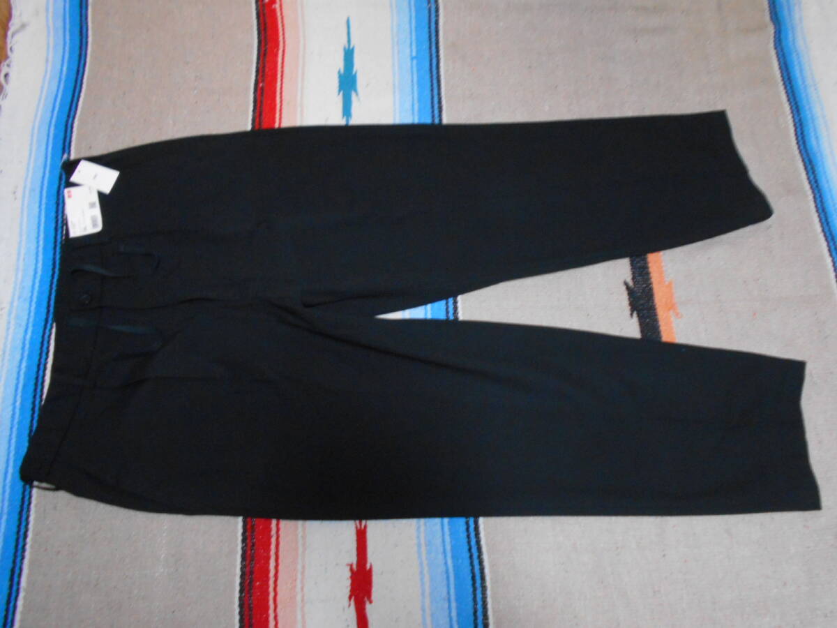  Uniqlo tuck конические брюки XXL не использовался черный чёрный стрейч легкий брюки уличный Dance скейтборд UNIQLO CASUAL