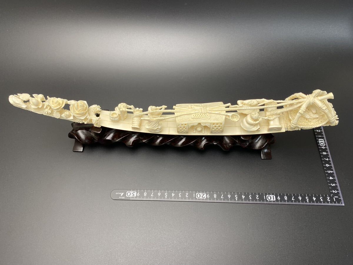 Yahoo!オークション - 18k5 鯨歯風置物 象牙風 重量394g 長さ Yahoo!オークション - 18k5 鯨歯風置物 象牙風 重量394g 長さ