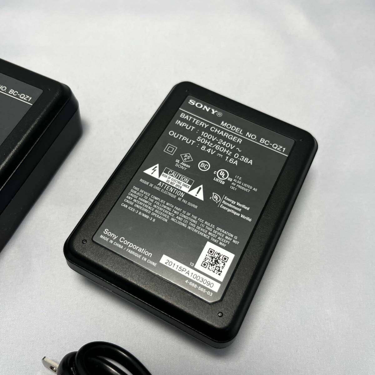 2個セット SONY BC-QZ1 充電器 バッテリーチャージャー 純正品 ソニーの画像4