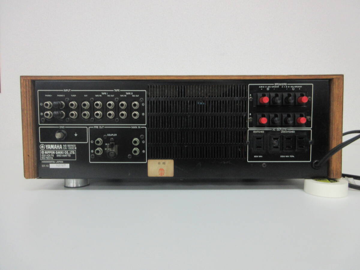 中古 アンプ YAMAHA ヤマハ CA-1000Ⅲ ステレオプリメインアンプ ※通電のみ確認済 ／Gの画像7