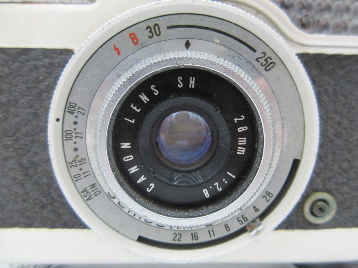 中古 カメラ キヤノン CANON DEMI デミ 28mm 1:2.8 / ストロボ toshiba 東芝 7025 ※動作未確認 ／Fの画像3