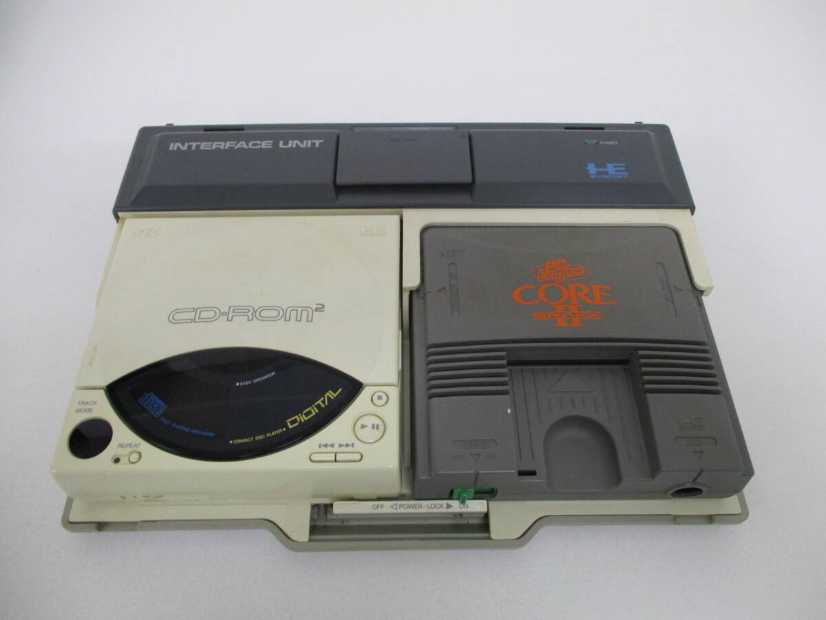  中古 NEC IFU-30 PCエンジン CD-rom2 本体 + CD-ROM2 ゲーム機＋ソフト2本※通電のみ確認済／Bの画像2