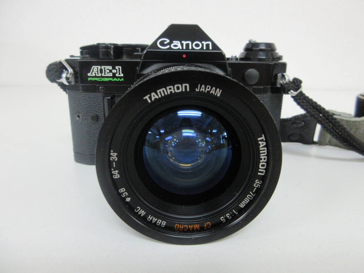 中古 カメラ Canon キャノン AE-1 program / レンズ tamron 35-70mm 1:3.5 / super cosina 70-210mm 1:4.5-5.6 ※動作未確認 ／Gの画像2