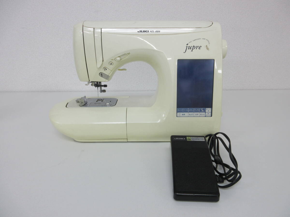 中古 ミシン JUKI ジューキ コンピューターミシン HZL-009 ハンドメイド 洋裁 裁縫※通電のみ確認済／Kの画像1