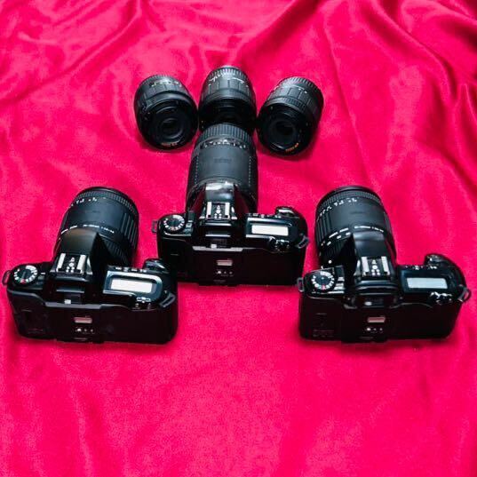 【ジャンク品】[説明文必読] 一眼レフ フィルムカメラ Canon EOS キヤノン イオス ダブルズームセット ３台 まとめ売り お買い得品の画像2