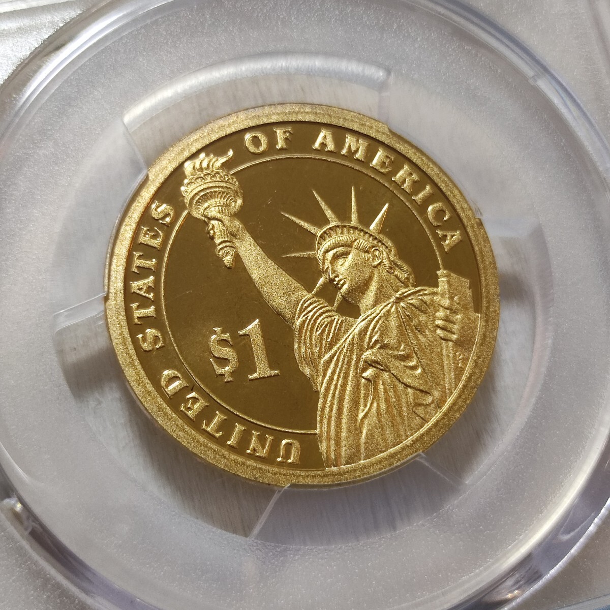 1円スタート！ 準最高鑑定 PCGS PR69DCAM 2012-S ベンジャミン・ハリソン大統領 1ドル硬貨 アンティークコイン モダンコインの画像6