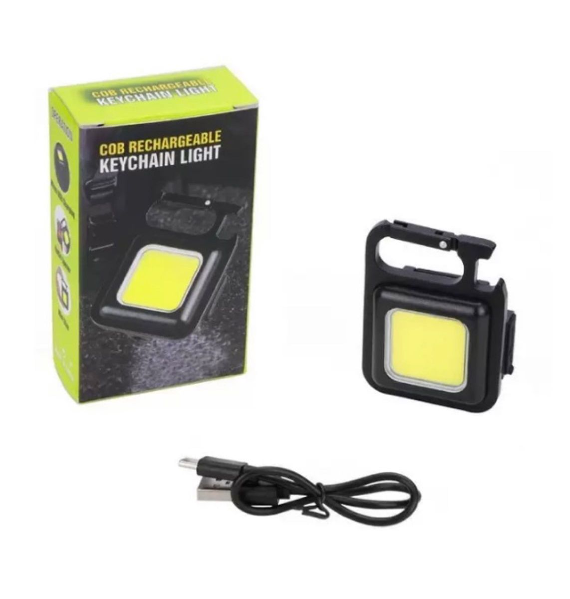懐中電灯 小型 LED ミニライト 投光器 USB充電式 作業灯 照明 防水COBライト マグネット 3セット