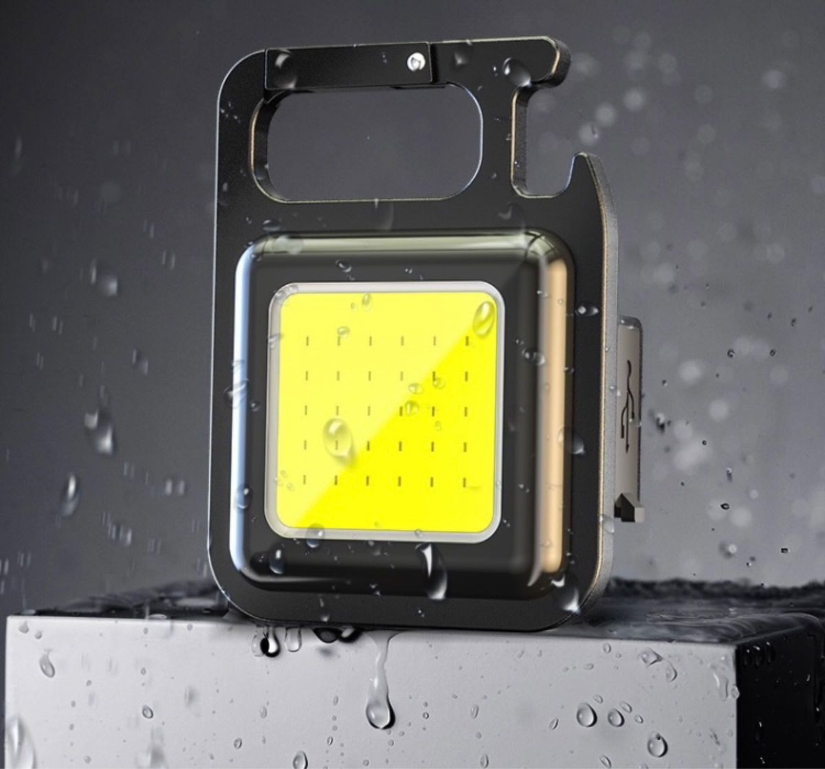 懐中電灯 小型 LED ミニライト 投光器 USB充電式 作業灯 照明 防水COBライト マグネット 3セット