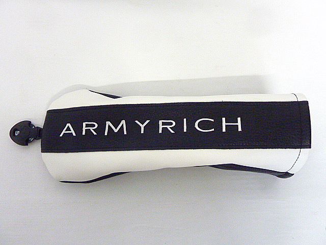 t263 美品 アーミーリッチ ARMYRICH ゴルフ ヘッドカバー 3点セット ブラック×ホワイト ドライバー フェアウェイウッド ユーティリティ_画像5