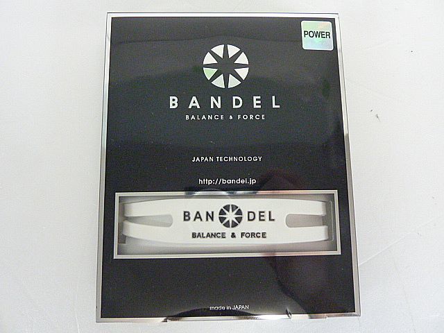 t335 バンデル BANDEL ブレスレット ホワイト レギュラータイプ L 19.0cm BALANCE&FORCE スポーツ シリコンブレスレット メンズ レディースの画像1