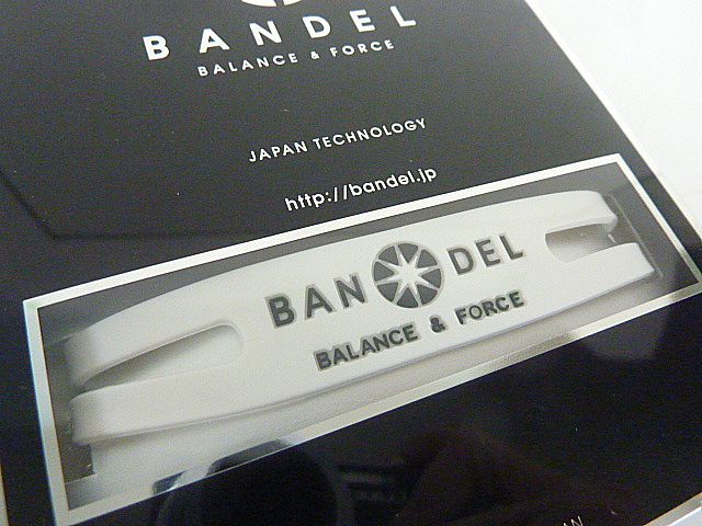 t335 バンデル BANDEL ブレスレット ホワイト レギュラータイプ L 19.0cm BALANCE&FORCE スポーツ シリコンブレスレット メンズ レディースの画像2