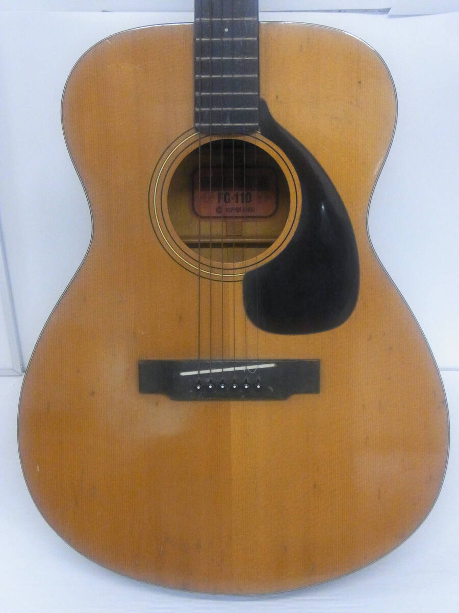 (B912) YAMAHA FG-110 当時物 赤ラベル 釣鐘 ヴィンテージ アコースティック ギター アコギ ヤマハ_画像5
