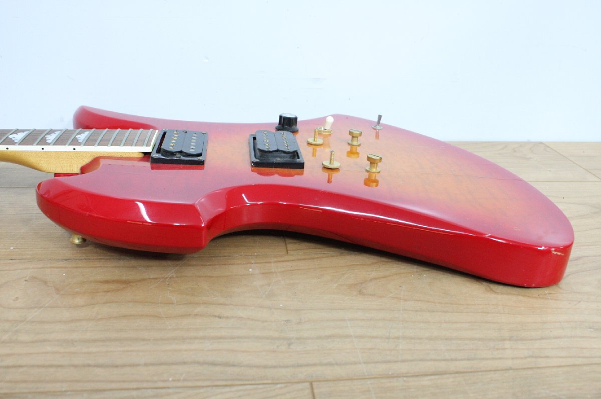 ☆【2H0227-20】 Burny バーニー エレキギター モッキンバード hideモデル MG-85X ジャンクの画像7