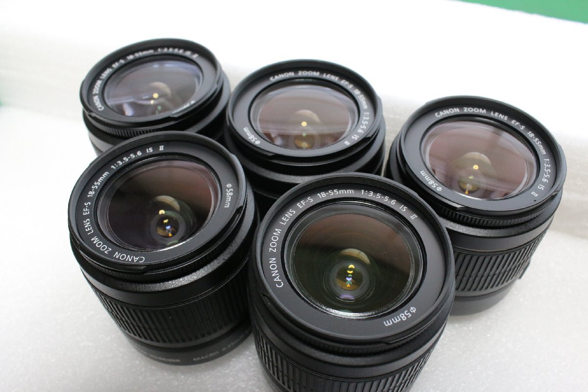 ☆【3】 ① CANON キャノン デジタル一眼レフカメラ EOS60D 本体 レンズ 5台セット EF-S 18-55mm 1:3.5-5.6 IS Ⅱ 現状品_画像10