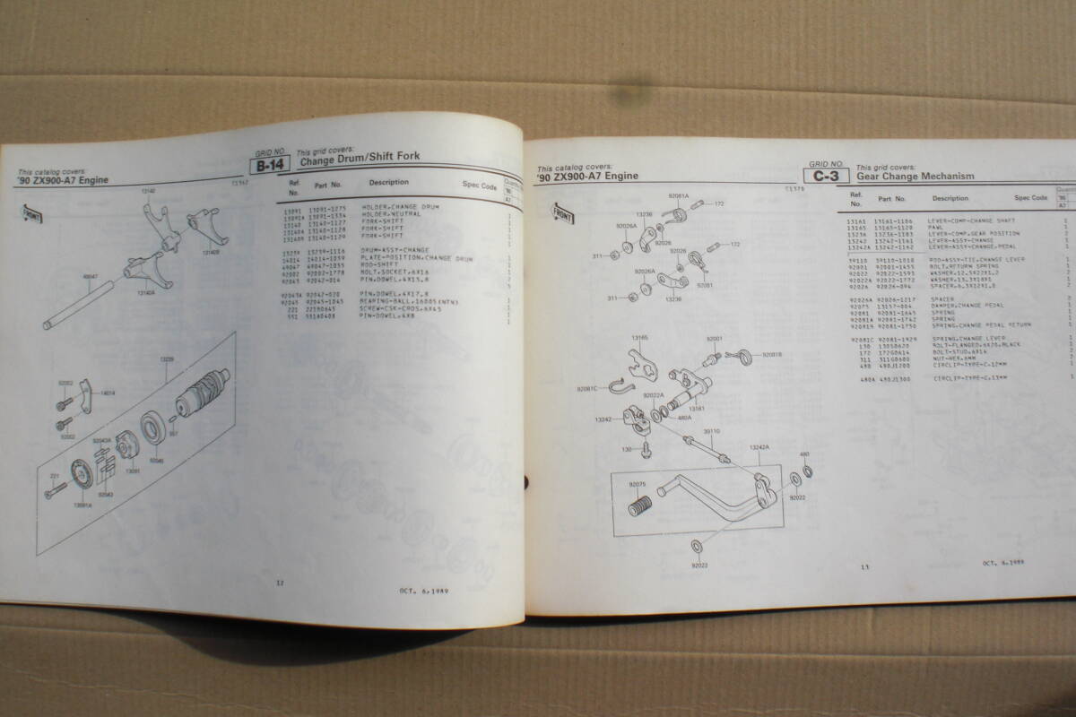 カワサキ GPZ900R パーツリスト ZX900-A7 90年 ヨーロツパモデルの画像4