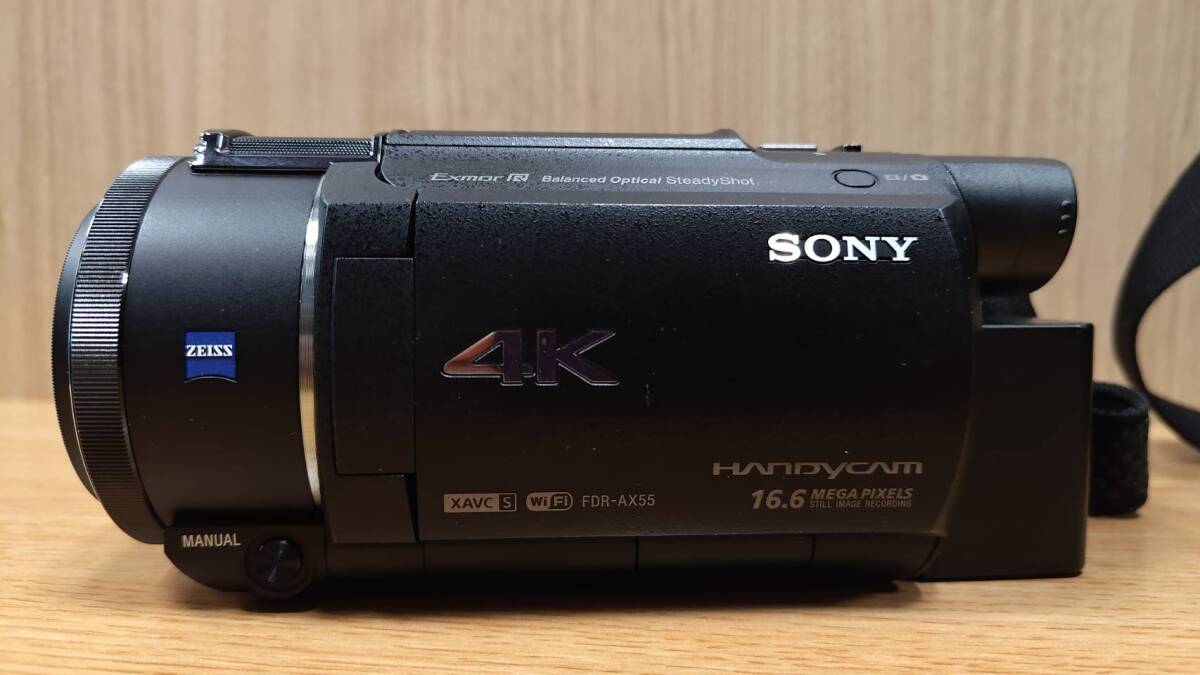 SONY FDR-AX55 デジタル 4K ビデオカメラ ＋ バッテリー SDカード バッテリーチャージャー 付きの画像7