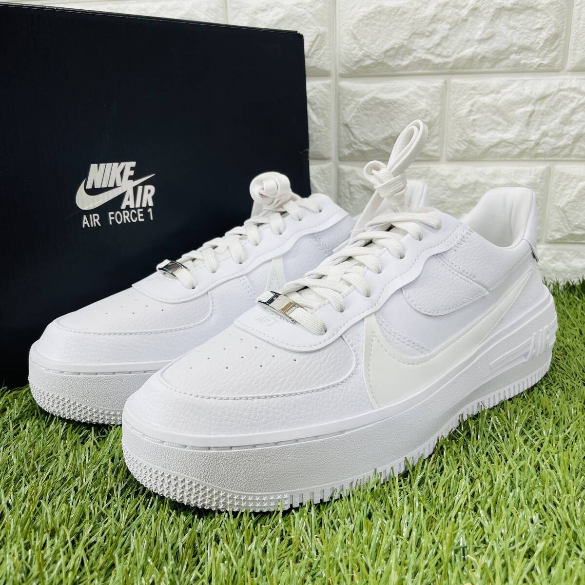 即決 ナイキ エアフォース1 プラットフォーム トリプルホワイト NIKE WMNS AIRFORCE 1 PLT.AF.ORM AF1 白 厚底 27.0cm 送料込み DJ9946-100_画像6