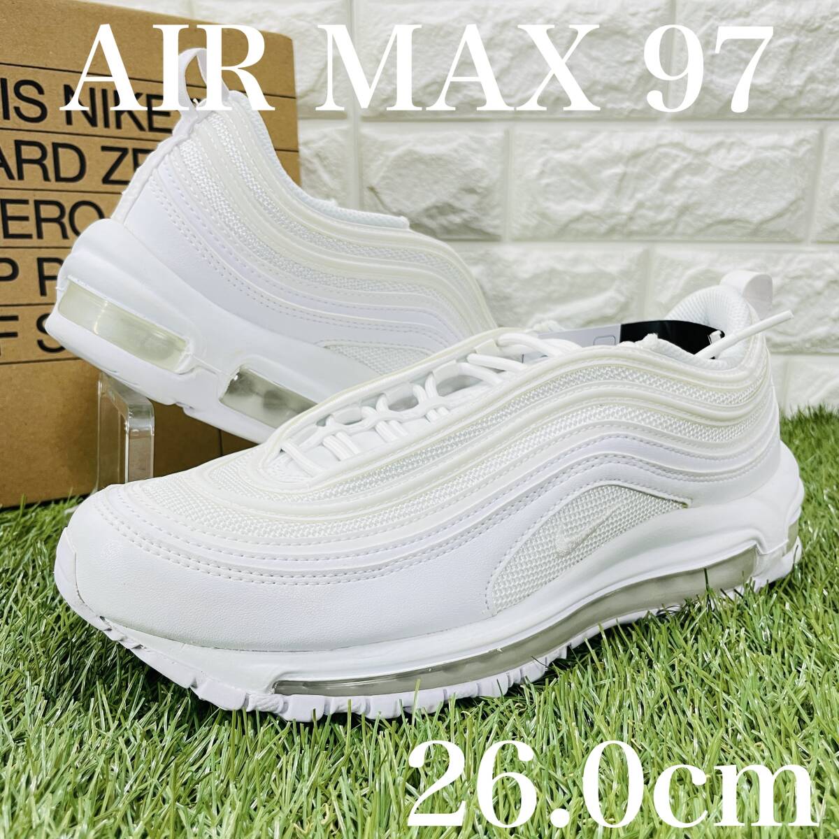 即決 ナイキ ウィメンズ エアマックス97 ホワイト 白 AM97 Nike WMNS Air Max 97 レディーススニーカー 26.0cm 送料込み DH8016-100_画像1