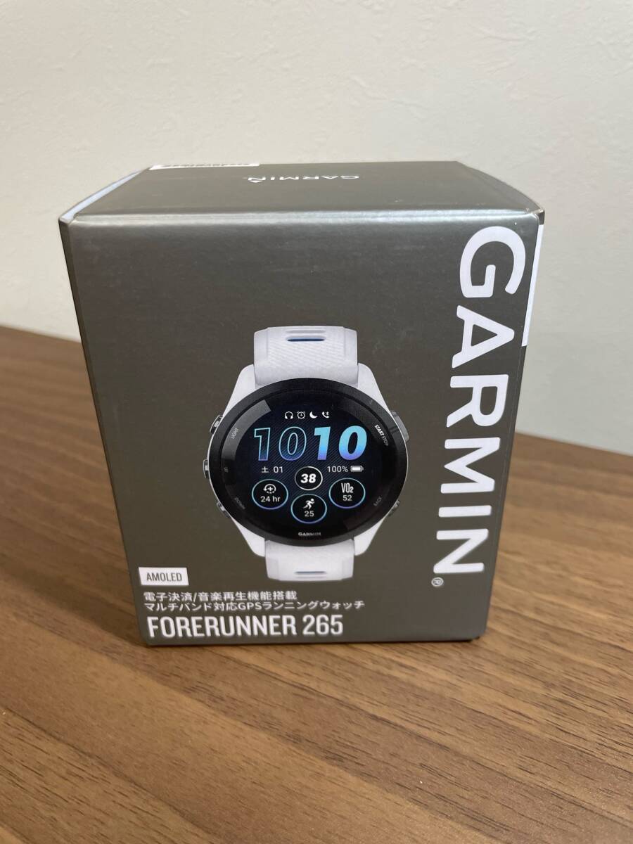 5085【未使用】GARMIN ガーミン FORERUNNER 265 マルチバンド対応GPSランニングウォッチ ホワイト ブランド 時計の画像1