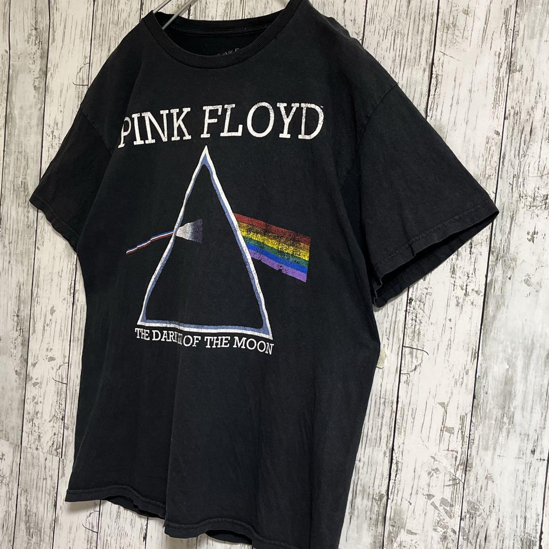 PINK FLOYD ピンクフロイド バンドTシャツ バンT ミュージックTシャツ L 黒 ブラック 狂気 オフィシャル US古着 アメカジ HTK3573