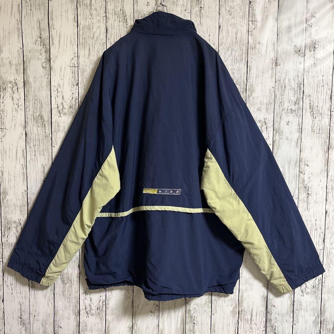 90's NIKE ナイキ 白タグ ナイロンジャケット 紺 ネイビー 2XL 90's NIKE ナイキ 白タグ ナイロンジャケット 紺 ネイビー 2XL