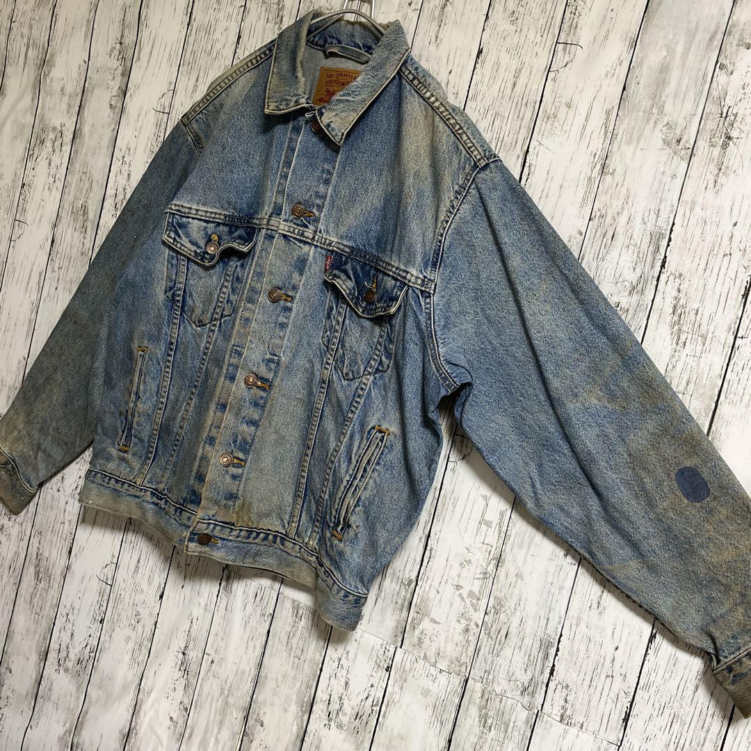 90's LEVI'S リーバイス 70507 USA製 アメリカ製 Gジャン L デニムジャケット US古着 アメカジ 90年代ヴィンテージ HTK3672の画像2