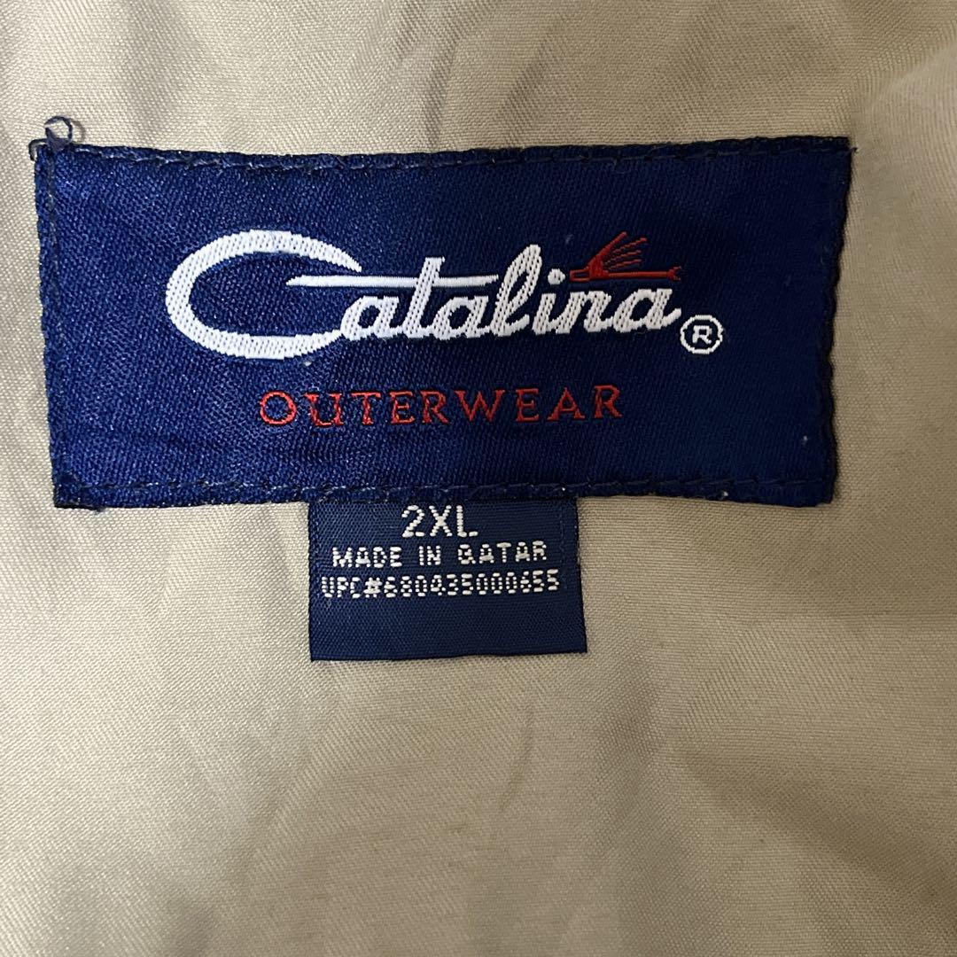 Catalina カタリナ スイングトップ ハリントンジャケット 2XL ベージュ 無地 US古着 アメカジ ビッグサイズ HTK3744_画像8