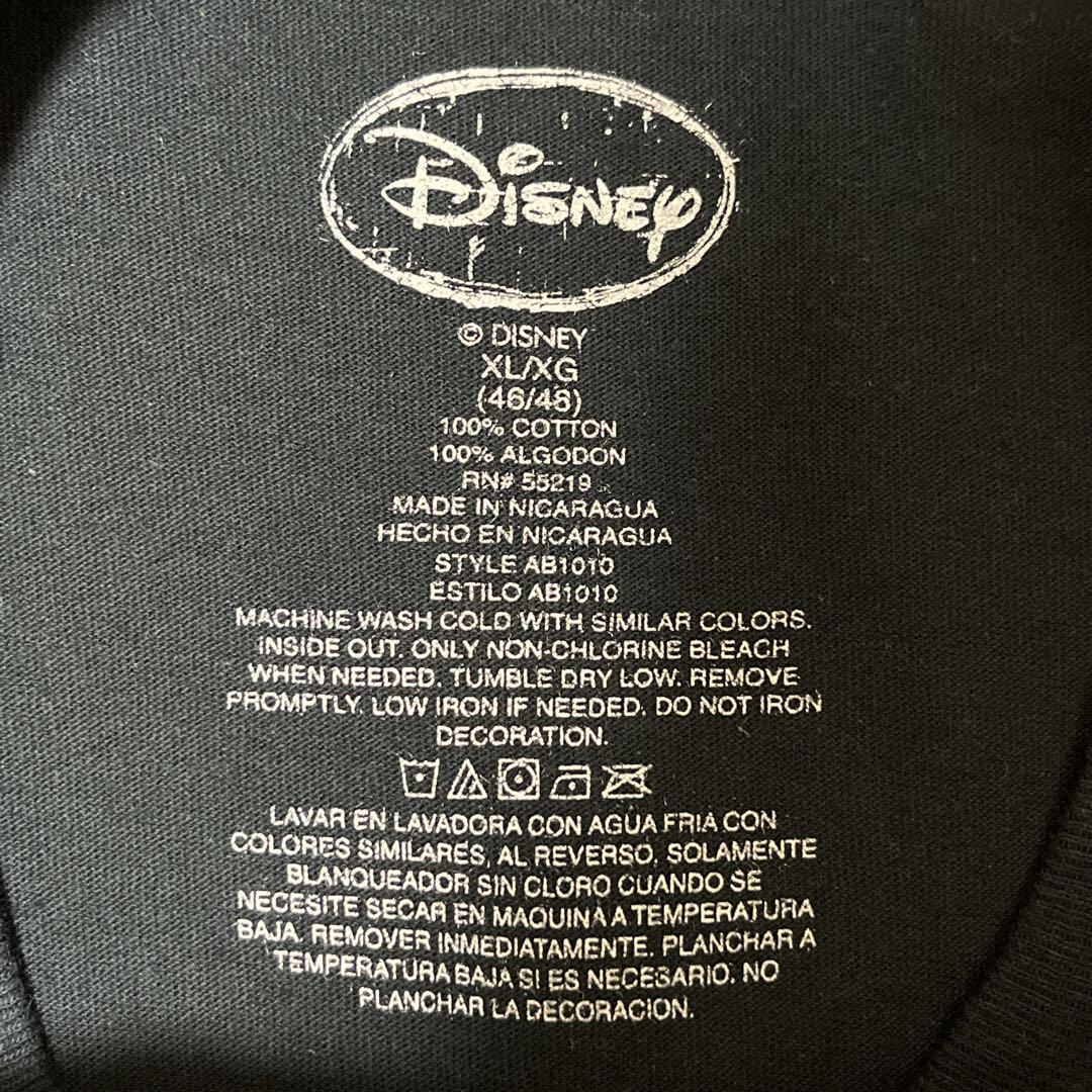 Disney ディズニー ミッキーマウス アートTシャツ XL 濃紺 ダークネイビー 宇宙 US古着 アメカジ ビッグサイズ HTK3757