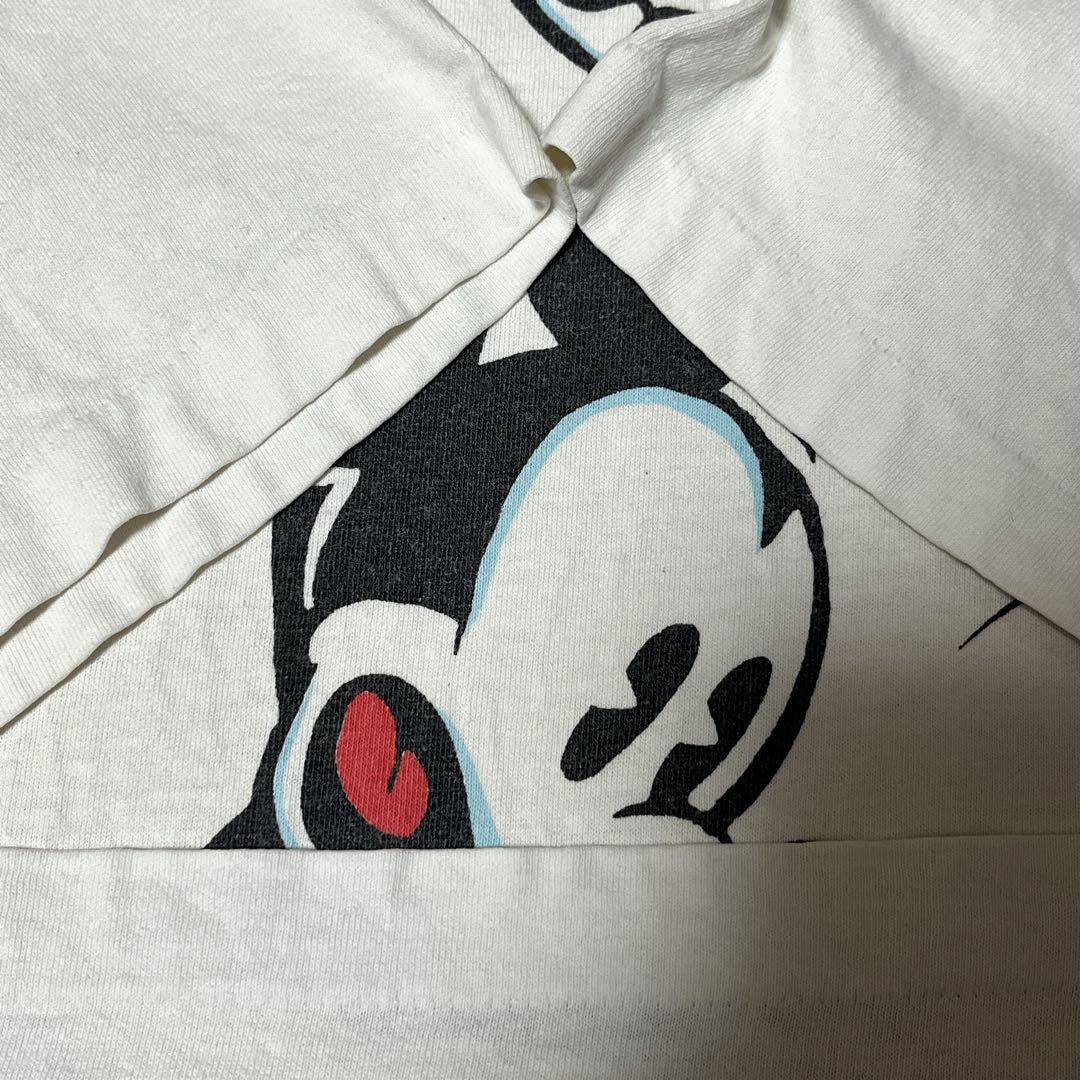 90's OLD Disney オールドディズニー ビンテージTシャツ アイボリー XL相当 90年代ヴィンテージ シングルステッチ US古着 HTK3763