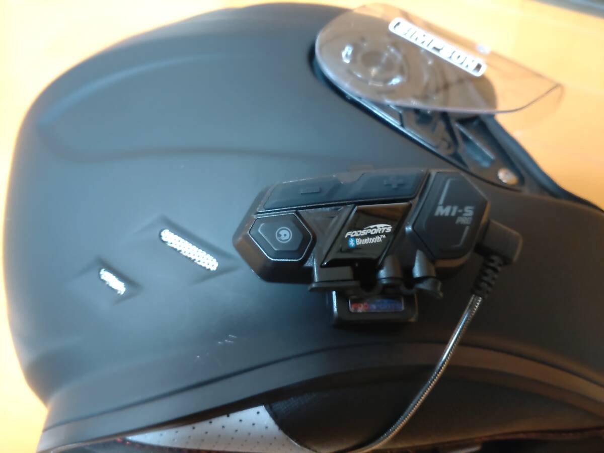 シンプソンヴェノムヘルメットＸＬ+スモールジェットヘルメット アイボリー/ブラック 54cm~57cm+ FODSPORTS バイクインカム(２個セット)の画像5