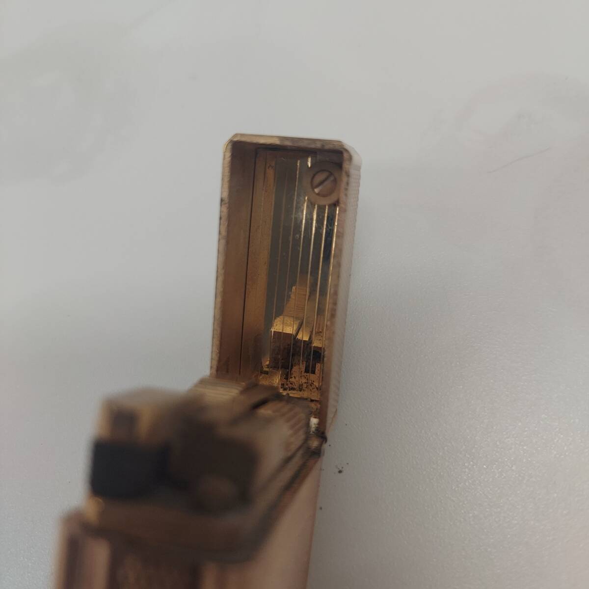#2154 S.T.Dupont デュポン ゴールド 20μ 火花確認済み 箱付 喫煙グッズ ライターの画像8