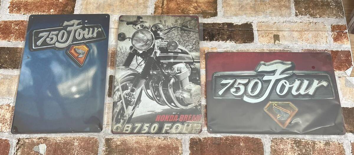 【限定特価】CB750Four ⑯ ヴィンテージ 加工 ブリキ看板 プレート ナナハン 昭和レトロ 旧車會の画像3